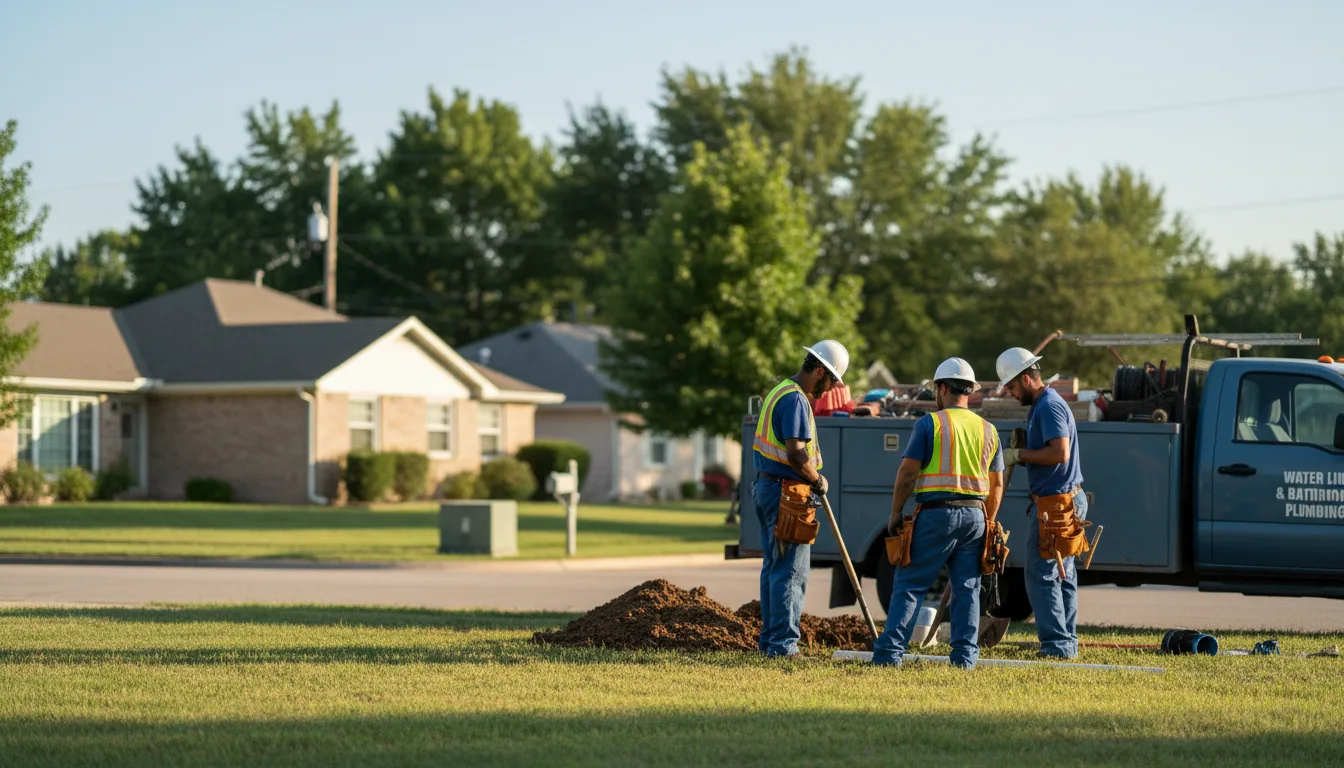 Residential water line and bathroom plumbing service in Smithfield, RI